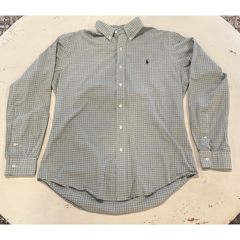 VtG Polo Ralph Lauren Pony Button Down Shirt Size Medium Custom Slim Fit Green